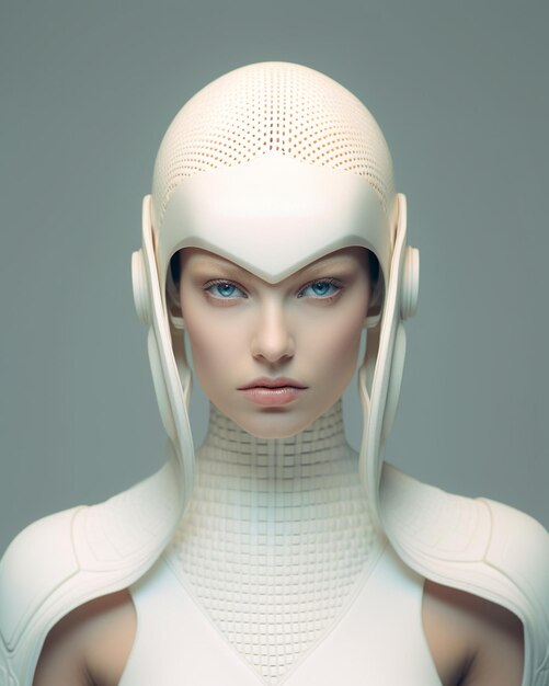 Foto futuro femme retratos artísticos de cyborgs femeninas futuristas y entidades de ia