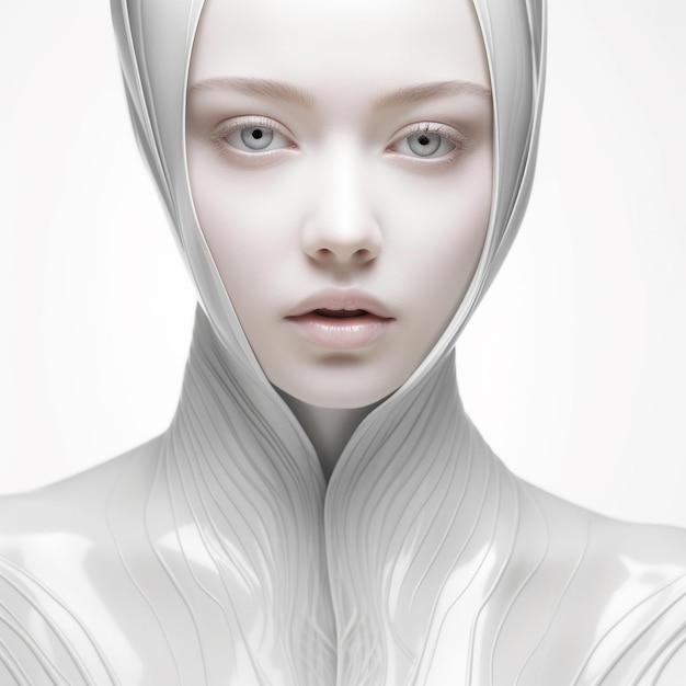 Futuro Femme Retratos artísticos de cyborgs femeninas futuristas y entidades de IA