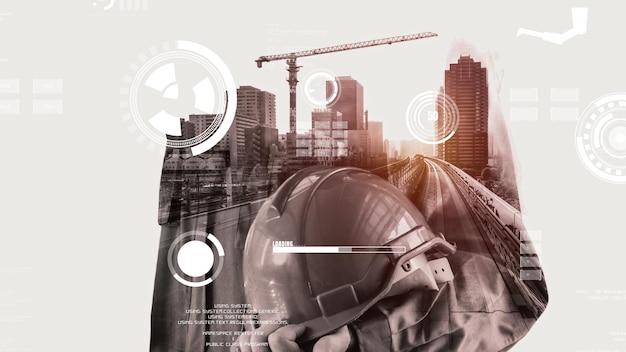 Futuro proyecto de construcción de edificios e ingeniería inventiva.