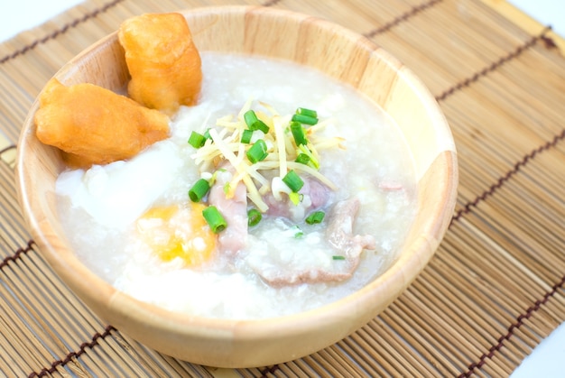 Gachas de arroz, congee