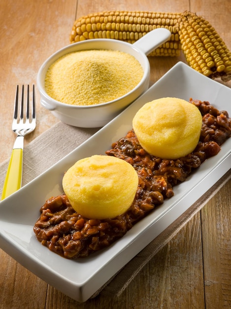 Gachas de avena con champiñones