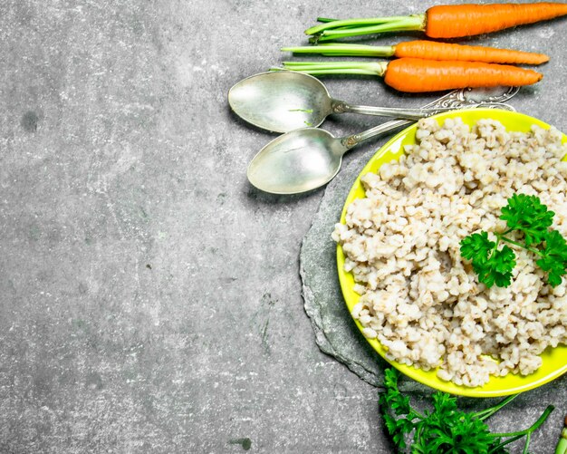 Gachas de avena con hierbas