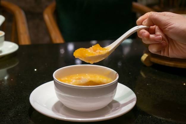 Gachas de papaya y almejas, Desayuno nutritivo