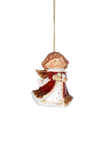 Gadget navideño para colgar en el árbol de Navidad con figuras de Papá Noel, belén, trineo