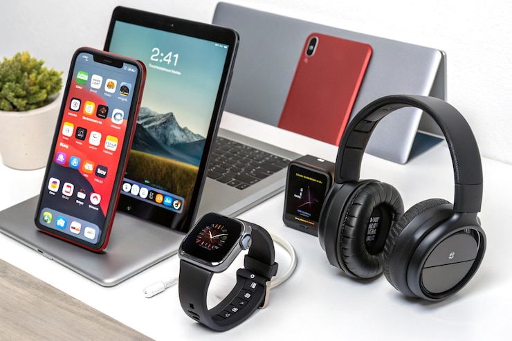 Foto gadgets y dispositivos tecnológicos