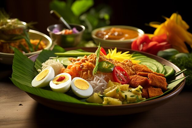 GadoGado Delight CloseUp Extravagancia de los vibrantes sabores indonesios