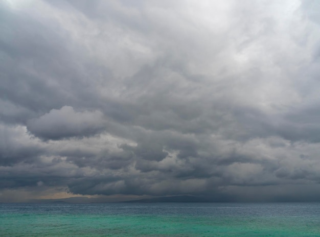 Ägäisches Meer in einem Sturm in Griechenland