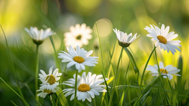 Gänseblümchen im Gras Generative KI