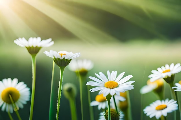 Gänseblümchen im Sonnenlicht