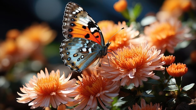 Gärten locken Schmetterlinge auf eine duftende Blüte