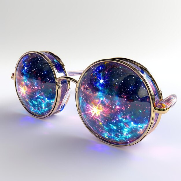 Foto las gafas de estrellas de colores para un estilo divertido y único