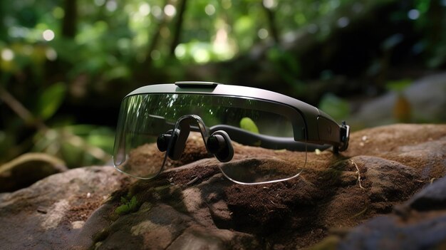 Gafas futuristas de tecnología de realidad virtual