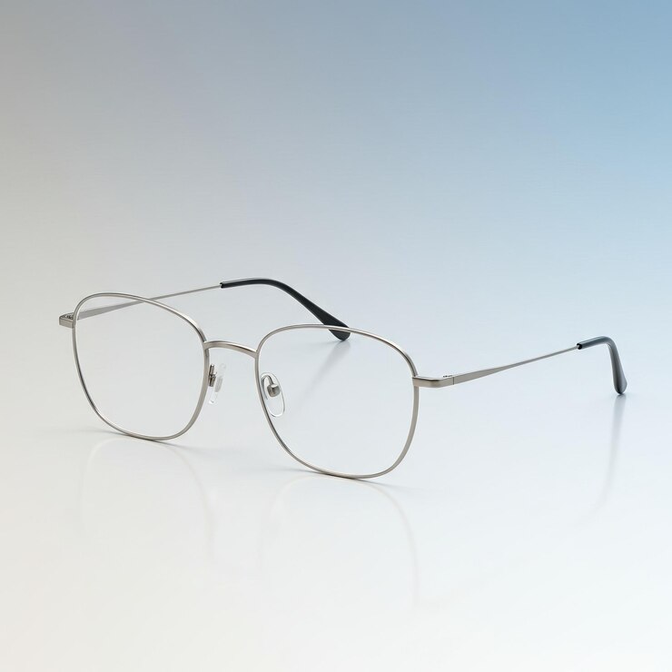 Gafas con marco metálico de plata