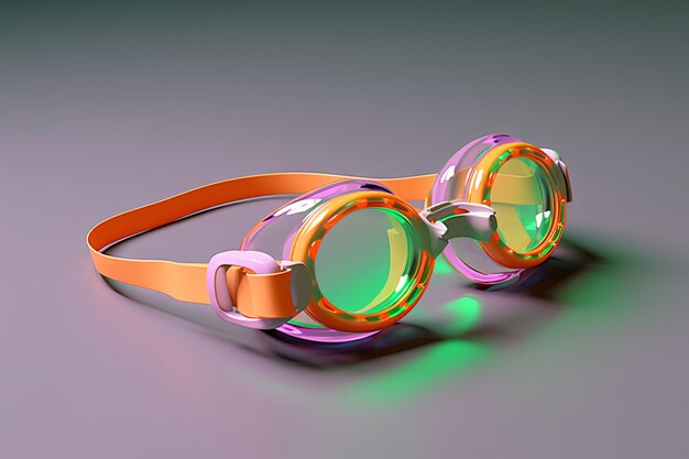 Unas gafas moradas 3d