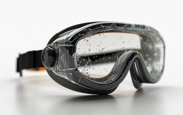 Gafas protectoras apoyadas sobre la mesa Gafas protectoras cuidadosamente dispuestas sobre una superficie plana