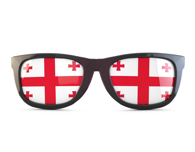 Gafas de sol de la bandera de Georgia Representación 3D