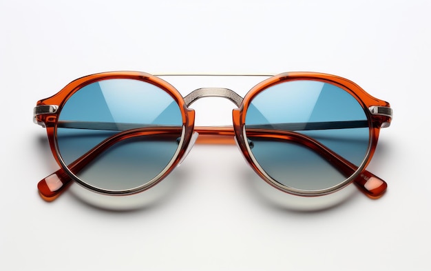 Gafas de sol elegantes con lentes azules