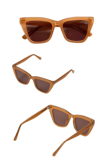 Gafas de sol moda mujer marrón aislado