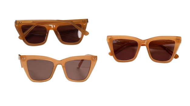 Gafas de sol moda mujer marrón aislado