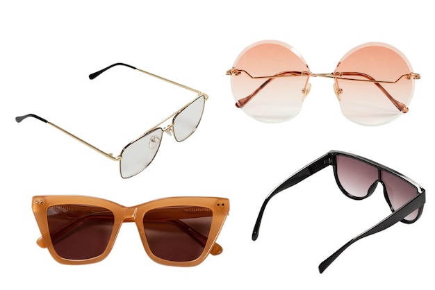 Gafas de sol moda mujer marrón aislado