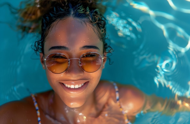 Gafas de sol para la piscina de la mujer