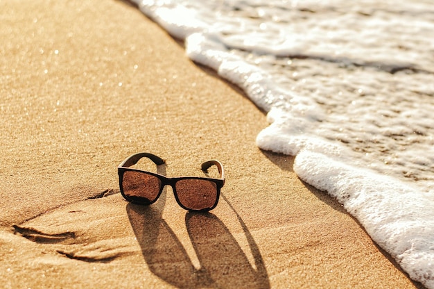 Gafas de sol en la playa