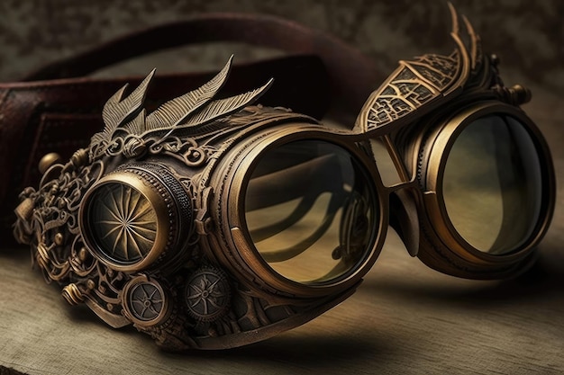 Foto gafas steampunk arte diseño futurista ia generativa