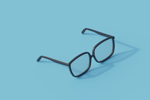 Gafas único objeto aislado. 3d render ilustración isométrica