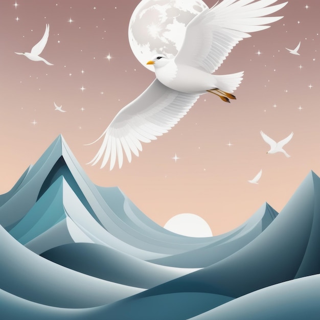 gaivota voadora no céu gaivota Voadora no céugaivota voando no mar com gaivotas brancas