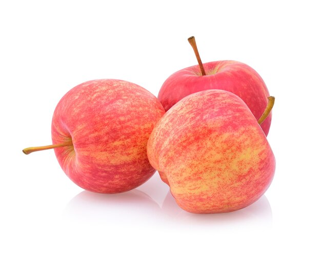 Gala-Äpfel isolieren auf weißem Hintergrund
