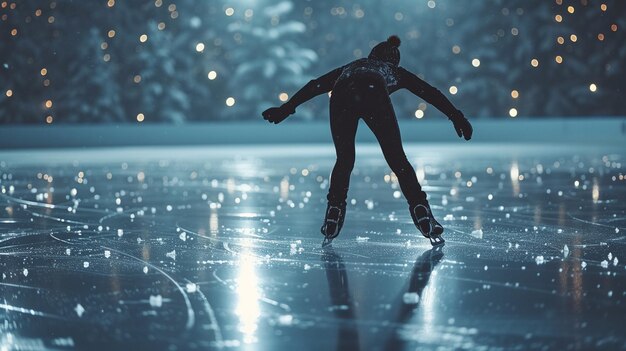 Foto una gala de patinaje artístico en el fondo