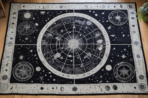 Galactic Star Map Fußbodenteppich