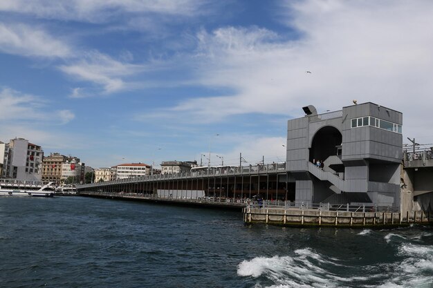 Galata-Brücke in der Stadt Istanbul