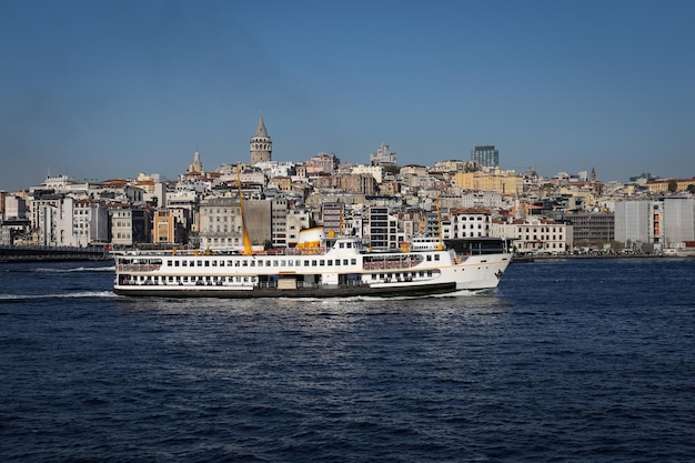 Galata tower e galata district em istambul turquia