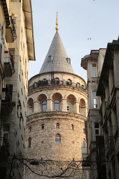 Galata-Turm in der Stadt Beyoglu Istanbul Türkei