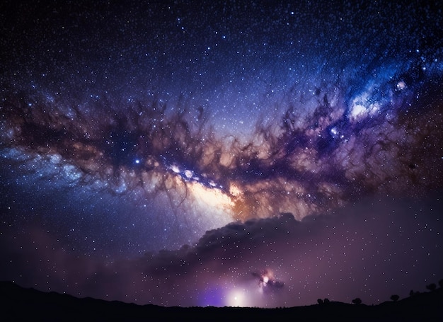 Una galaxia en el cielo nocturno