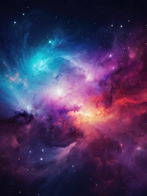 Foto una galaxia colorida con las palabras 