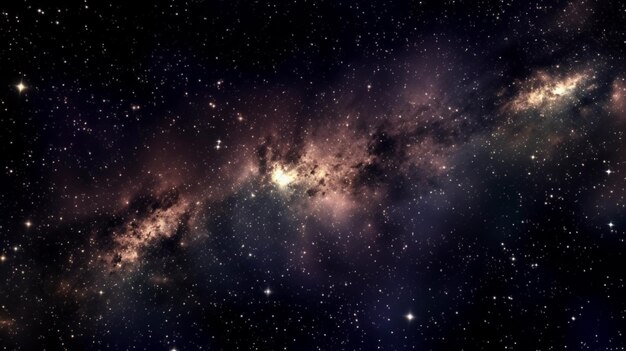 Galáxia da Via Láctea com nebulosa de estrelas e poeira espacial no universo