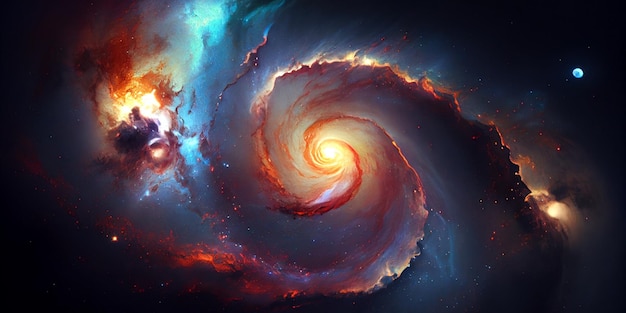 Una galaxia con un diseño en espiral que se llama la galaxia.