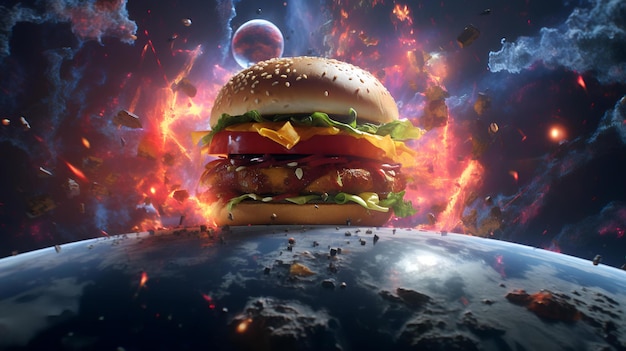 La galaxia espacial de las hamburguesas