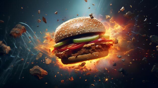 La galaxia espacial de las hamburguesas