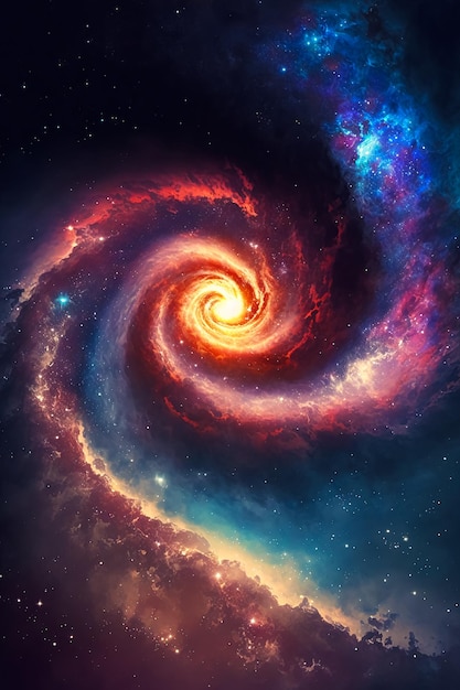 Galaxia en el espacio de fondo con textura. IA generada