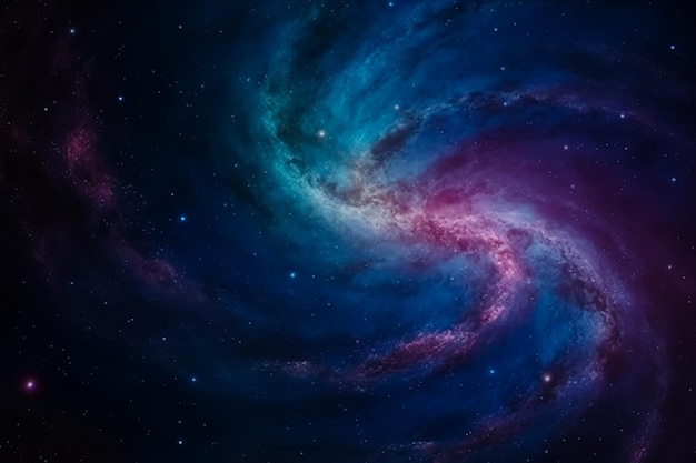 Una galaxia en un espacio oscuro