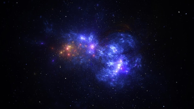 Galáxia espaço fundo universo céu mágico nebulosa noite roxo cosmos papel de parede da galáxia cósmica azul cor estrelada poeira estelar textura azul galáxia abstrata futuro infinito escuro luz profunda 3d renderização