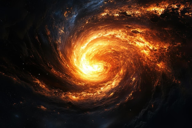 Una galaxia espiral ardiente en la vasta extensión del espacio
