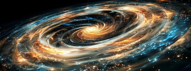 galaxia en espiral en el espacio galaxia en spiral en la oscuridad una imagen que explora el concepto de la singularidad