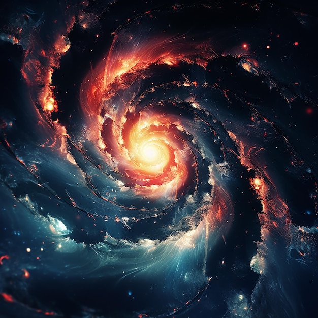 Galaxia espiral en el espacio IA generativa