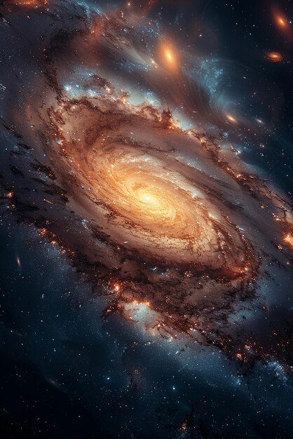 Galaxia en espiral en el espacio profundo