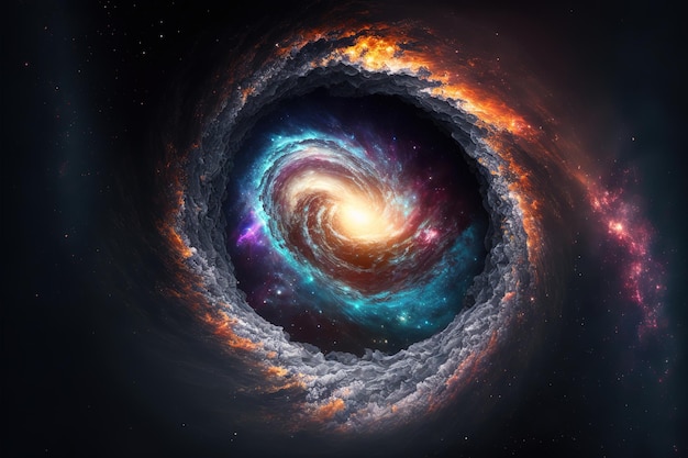 galaxia espiral en el espacio