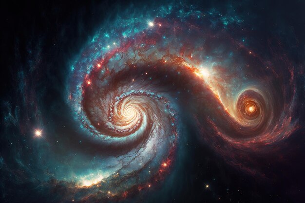 galaxia espiral en el espacio